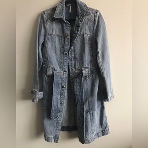 Free People denim trench coat